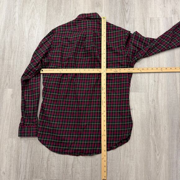 Vintage Polo Ralph Lauren Shirt Men's Medium Red Plaid Check Preppy 90s Flannel - Picture 6 of 7